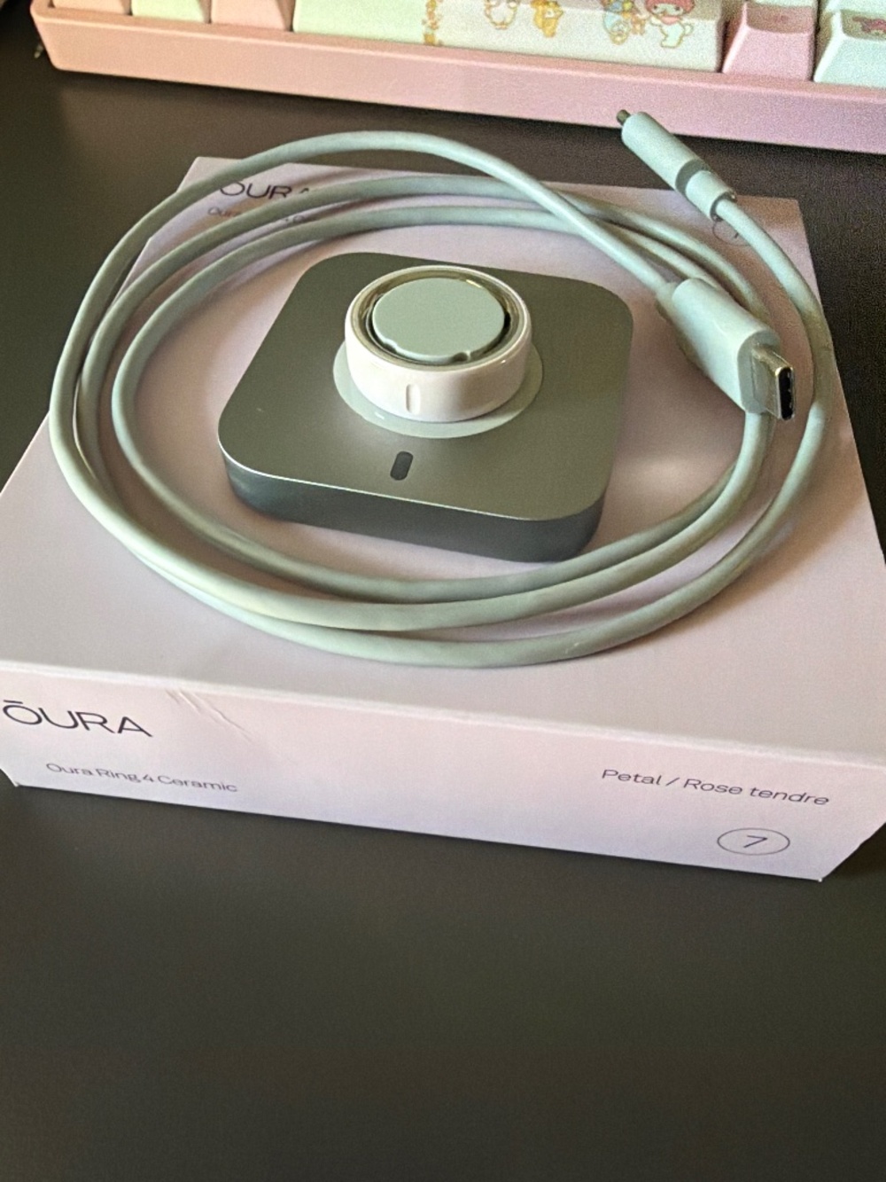 Oura pink ceramic ring
